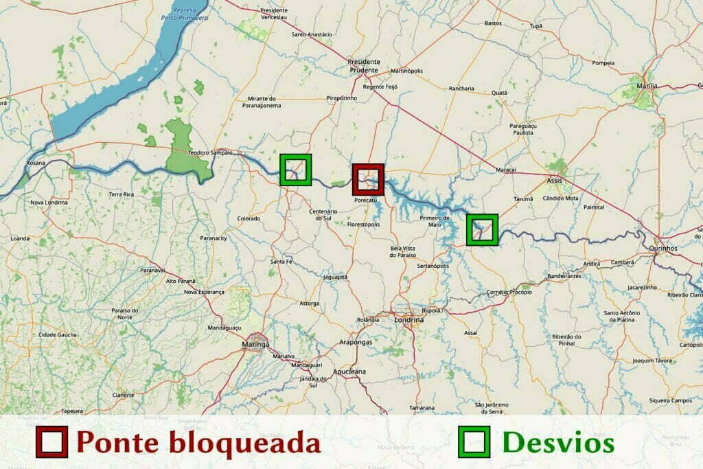 Ponte de Porecatu será totalmente bloqueada para obras após o feriado da República 3 Ponte de Porecatu será totalmente bloqueada para obras após o feriado da República