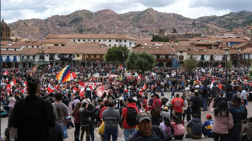 Protestos no Peru