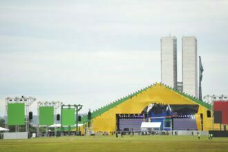 Palco da posse de Lula