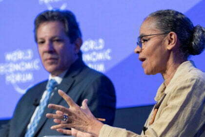 Fernando Haddad e Marina Silva em Davos