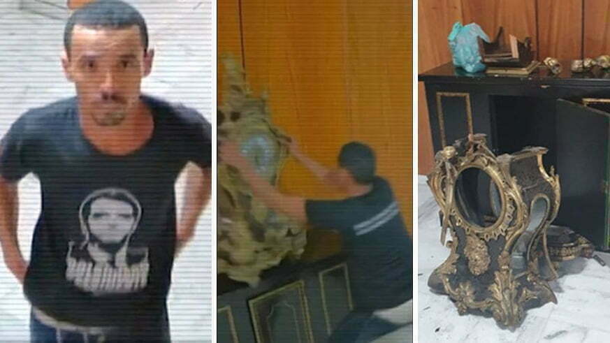 Homem que destruiu relógio histórico no Planalto