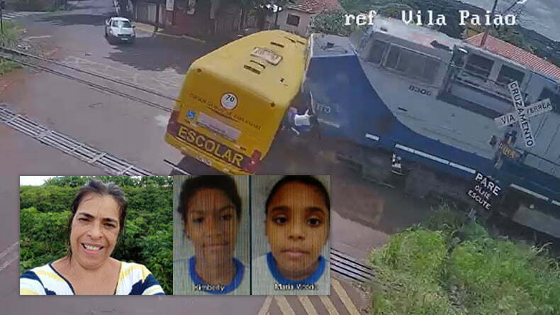 Trem e onibus vitimas