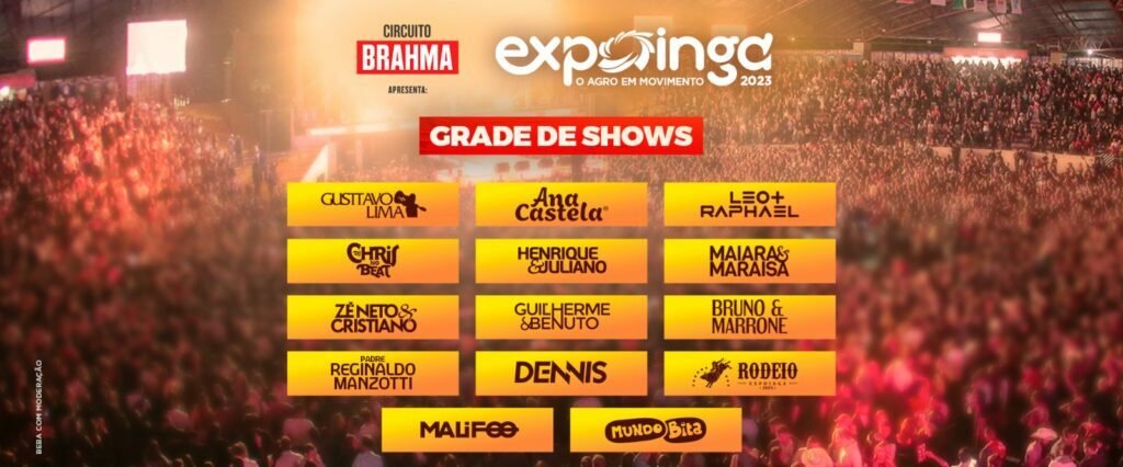 Expoingá 2023 - Programação de shows