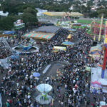 Foto aérea do parque de exposições.