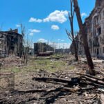 Cidade de Bakhmut Artemovsk em Donbass
