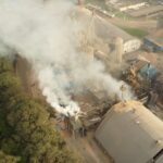explosão no silo de secagem de grãos da C.Vale