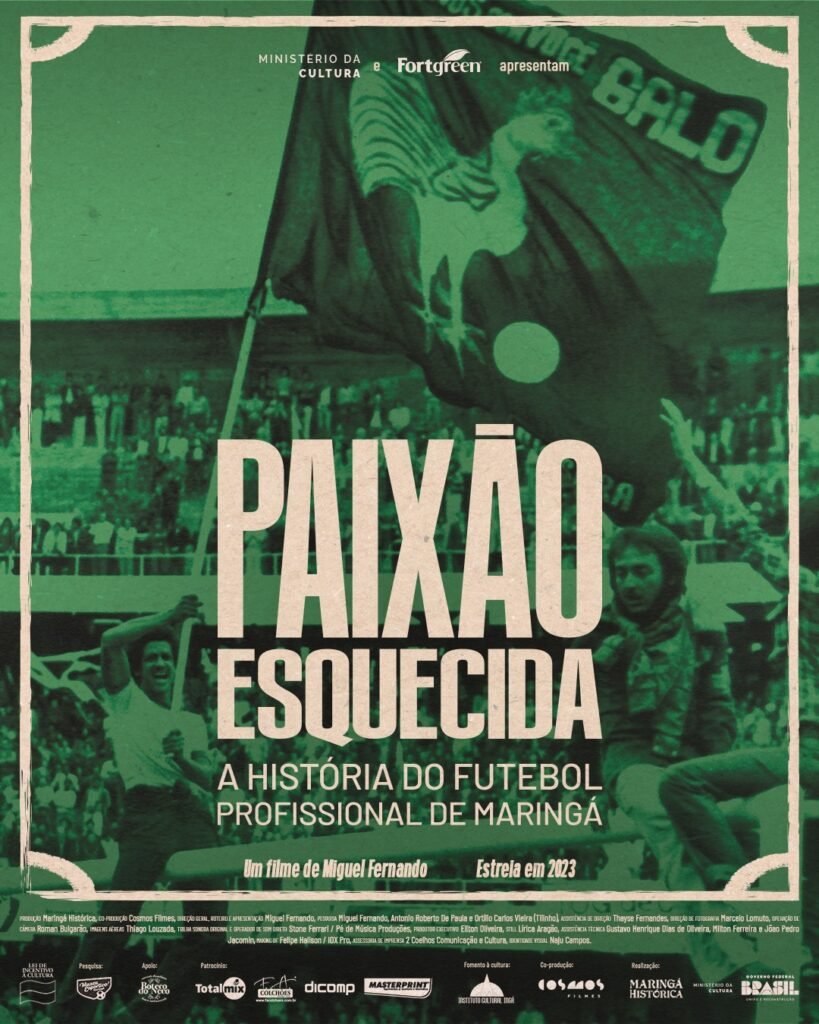 Ulisses Maia confirma presença no lançamento do documentário “Paixão Esquecida: a história do futebol profissional de Maringá” no dia 30 de agosto 2 Paixão Esquecida