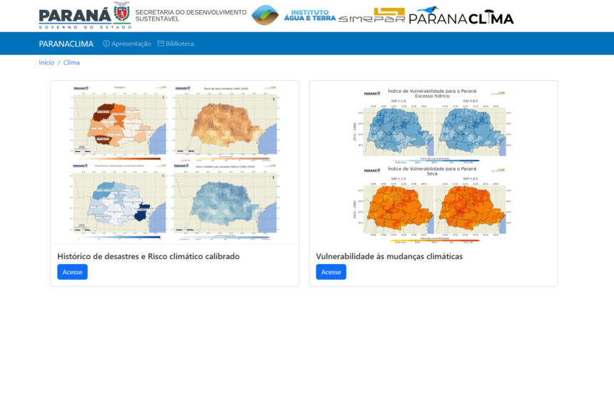 Paraná lança plataforma interativa sobre riscos de grandes eventos climáticos