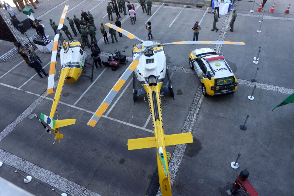 helicópteros superequipados da Polícia Militar do Paraná