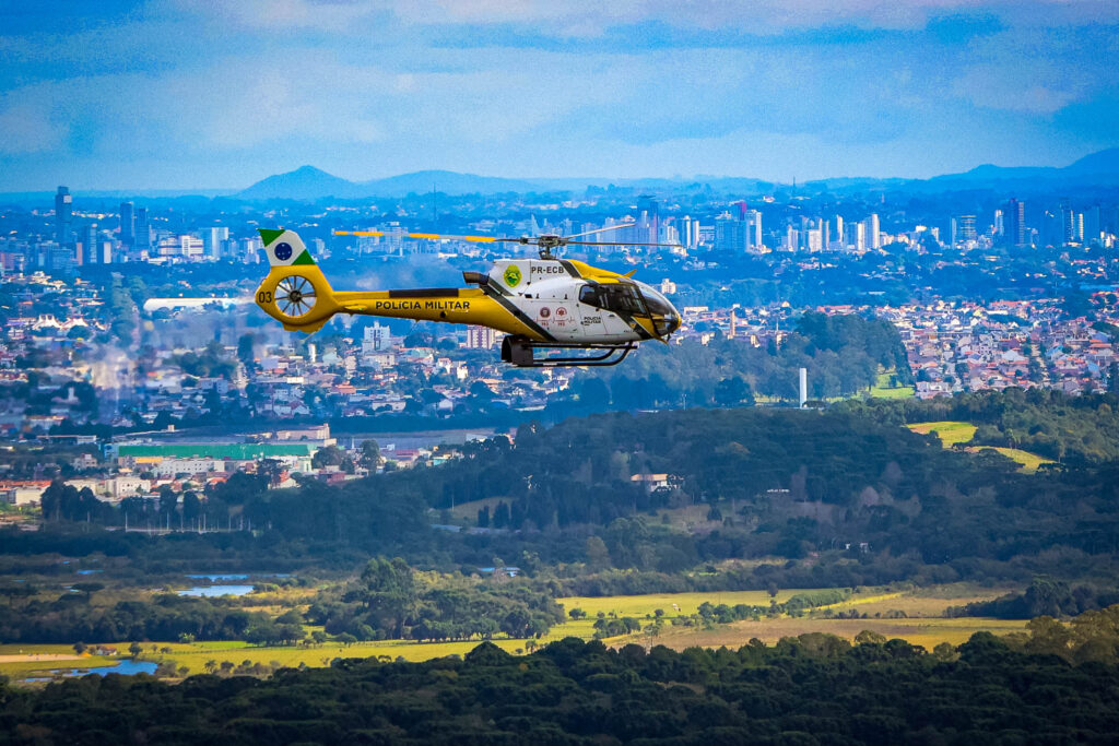 helicópteros superequipados da Polícia Militar do Paraná