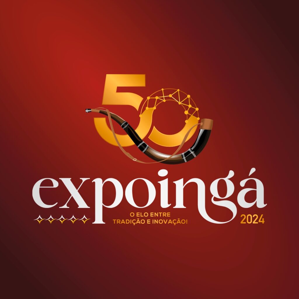 Logo da Expoingá 2024, o ano em que a exposição feira agropecuária e industrial de Maringá completa 50 anos.