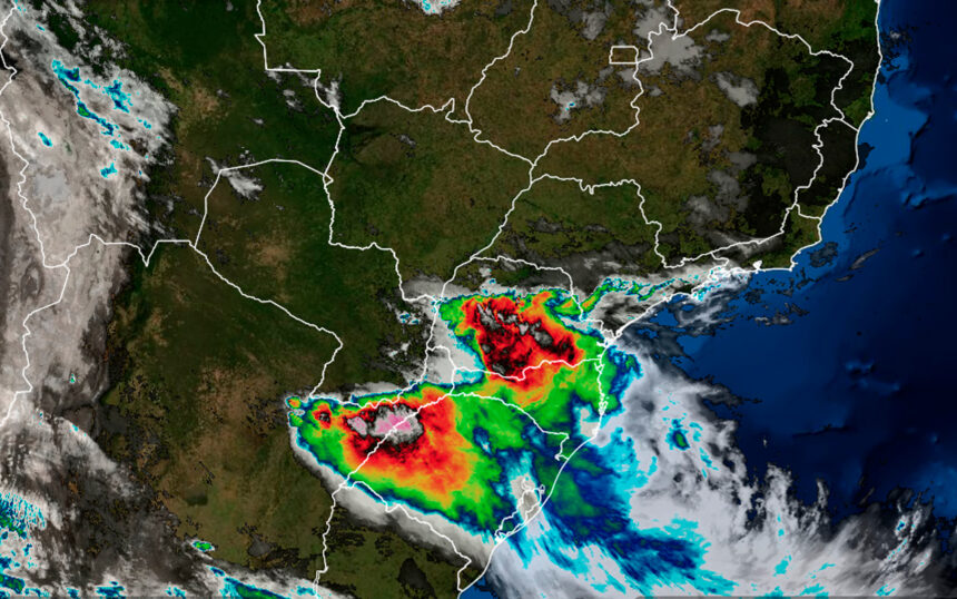 Previsão do tempo, Radar Simepar, risco elevado de tempestades