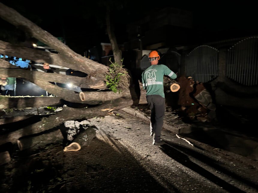 O número de imóveis sem energia foi reduzido de 65 mil para 14 mil na manhã desta terça. As equipes da Prefeitura, Copel, Corpo de Bombeiros e Defesa Civil Municipal seguem nas ruas e trabalham de forma ininterrupta para realizar a limpeza, desobstrução das vias e atendimento das famílias. 