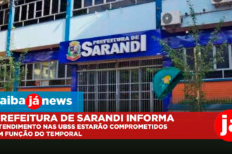 Prefeitura de Sarandi informa; atendimento nas UBSs estarão comprometidos em função do temporal