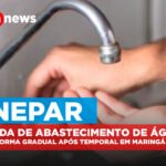 Sanepar - Retomada de abastecimento de água ocorre de forma gradual após temporal em Maringá