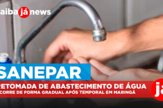 Sanepar - Retomada de abastecimento de água ocorre de forma gradual após temporal em Maringá