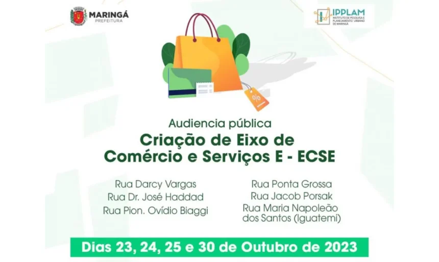 Audiências públicas sobre criação de eixos de comércio e serviços