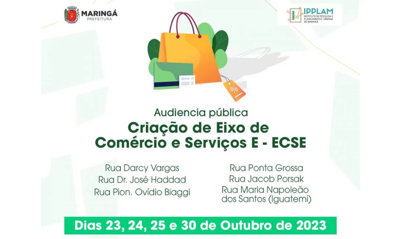 Audiências públicas sobre criação de eixos de comércio e serviços
