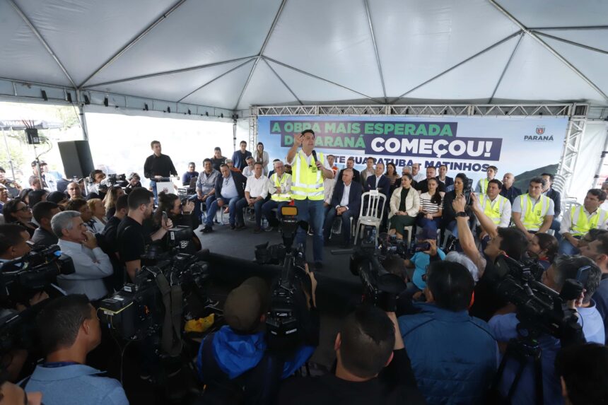 Governador lança obra da ponte de Guaratuba