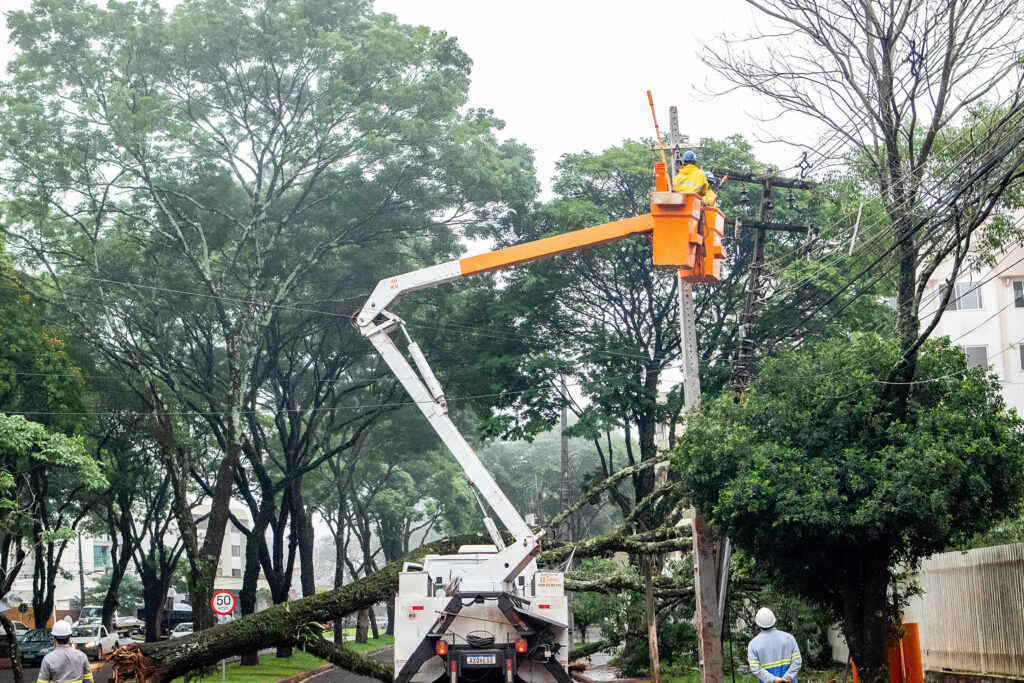 Mais de 900 profissionais da Copel estão em campo para restabelecer a energia
Foto: Copel