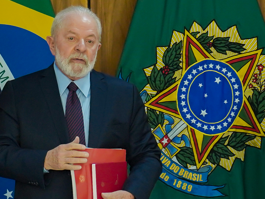 Luiz Inácio Lula da Silva (PT) durante café da manhã com jornalistas no Palácio do Planalto