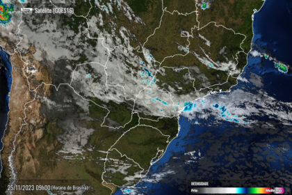 Radar Simepar, previsão do tempo, nuvens e mapa do Brasil