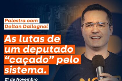 Palestra com Deltan Dallagnol dia 21 em Maringá