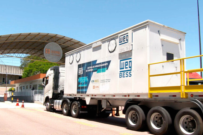 Copel testa sistema de baterias de grande porte para garantir energia em situações críticas Foto: Copel