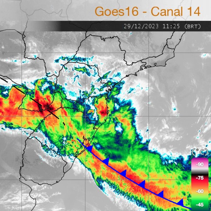 Alerta de tempestades: Últimos dias do ano devem ser de chuvas no Paraná 2 Radar Simepar 29/12/2023