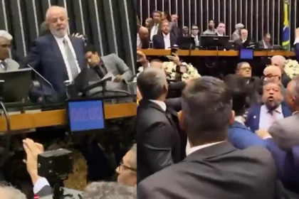 Confusão e agressão durante a sessão em que a reforma tributária estava sendo promulgada na Câmara dos Deputados