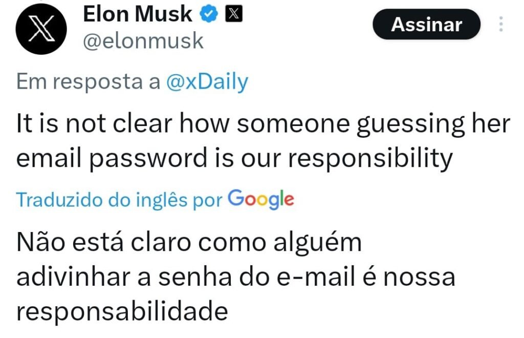 Elon Musk zomba de Janja sobre responsabilidade por ataque ao perfil do X 2 Elon Musk responde janja