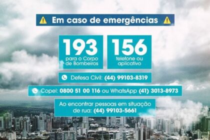 Prefeitura emite comunicado sobre o temporal que atingiu Maringá neste domingo, 17