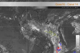 Previsão do tempo. Radar Simepar 28/01/2024