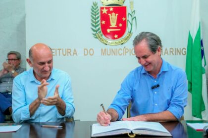 Prefeito Ulisses Maia realiza transmissão de cargo ao vice Edson Scabora e reforça que avanços continuam