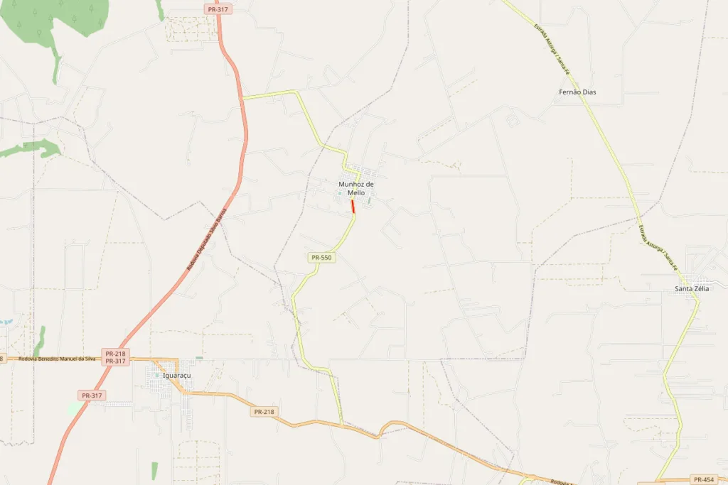 Obra de controle de erosão em rodovia de Munhoz de Mello atrai cinco empresas 2 pr 550 munhoz de mello mapa