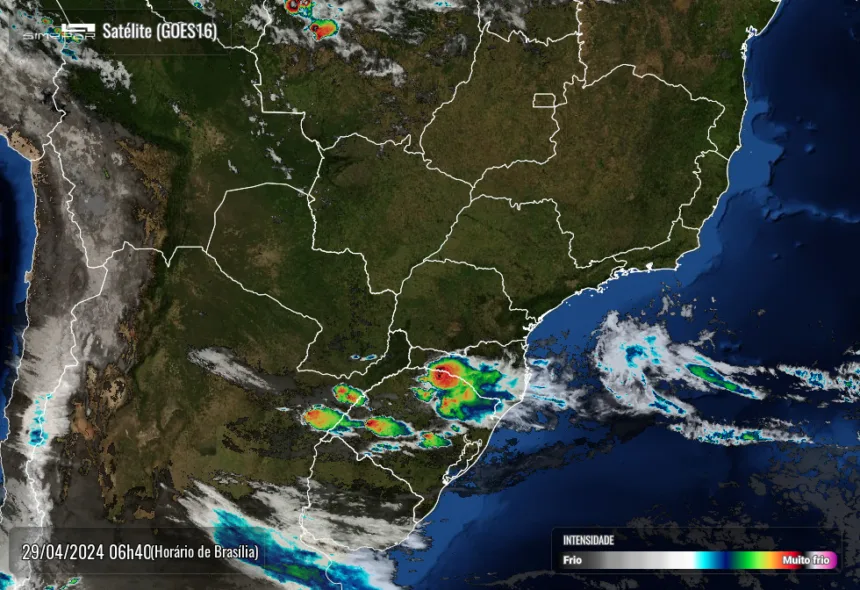 Radar Simapar, previsão do tempo