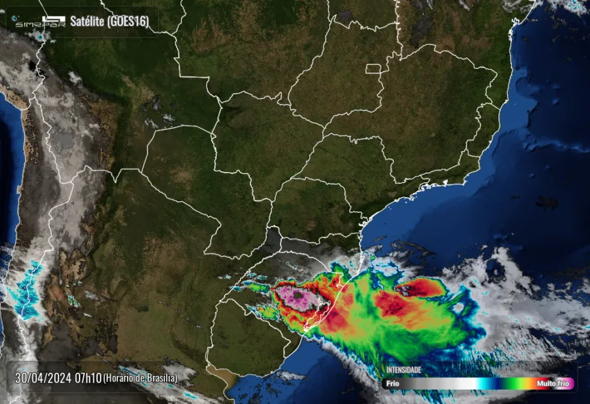 Radar Simepar, previsão do tempo