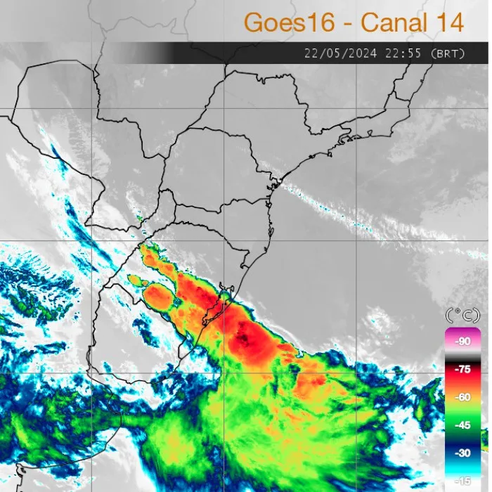 Radar Simepar, previsão do tempo no Paraná