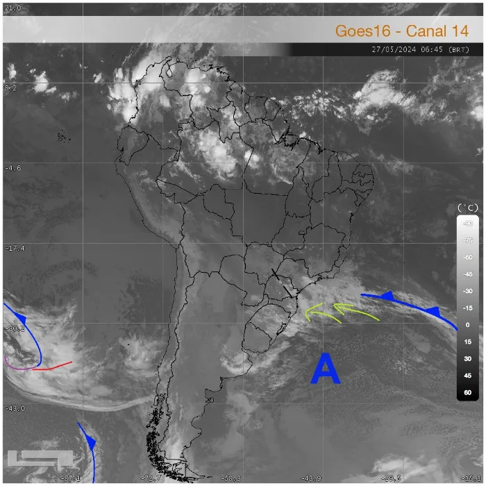 Radar Simepar, previsão do tempo no Paraná