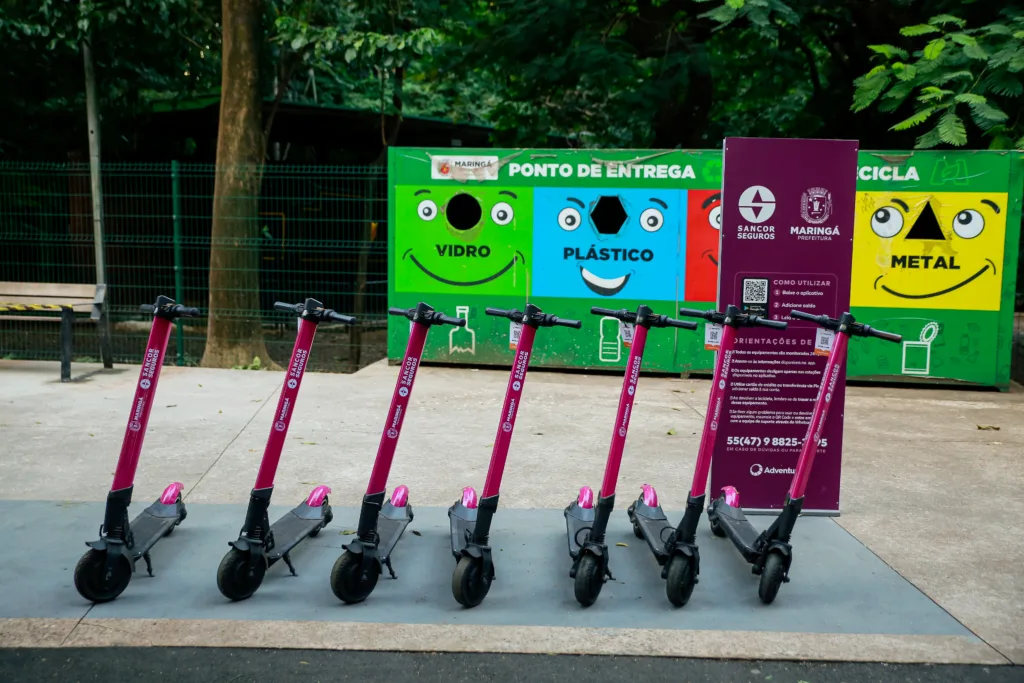 Compartilhamento de bicicletas e patinetes elétricos