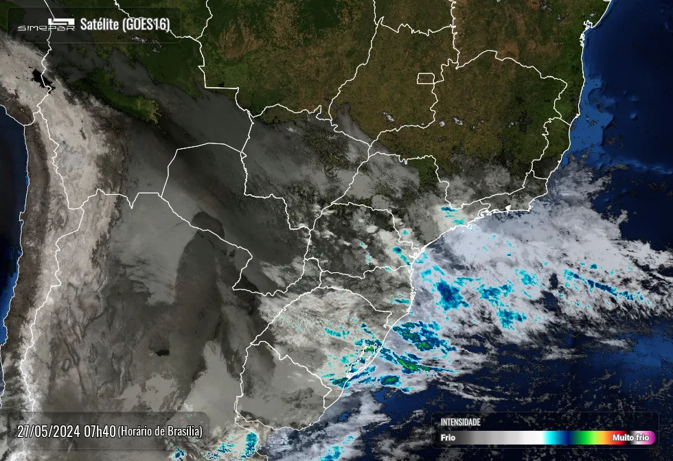 Radar Simepar, previsão do tempo no Paraná