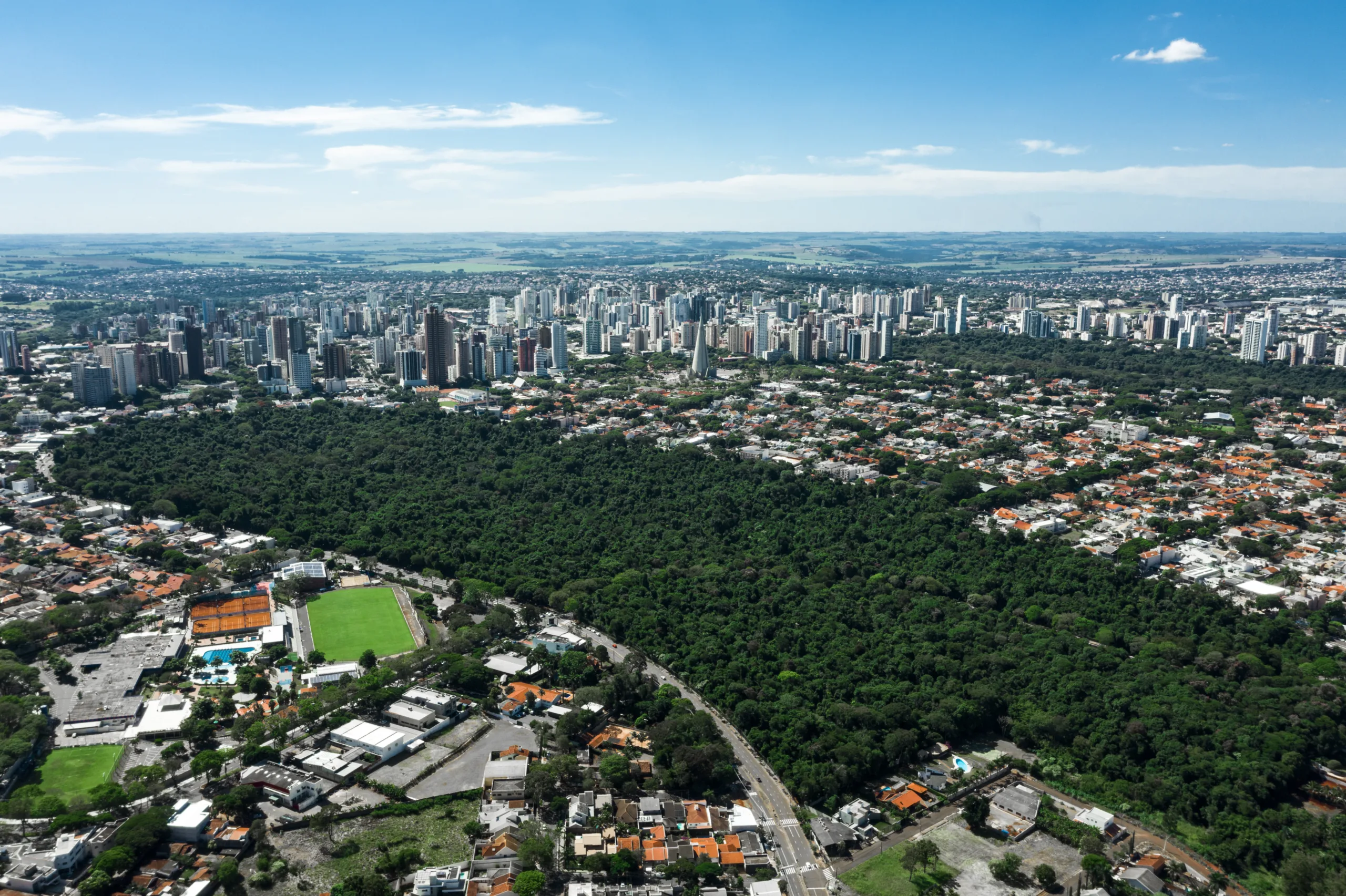 Maringá Paraná, vista arerea por drone 06-06-2024