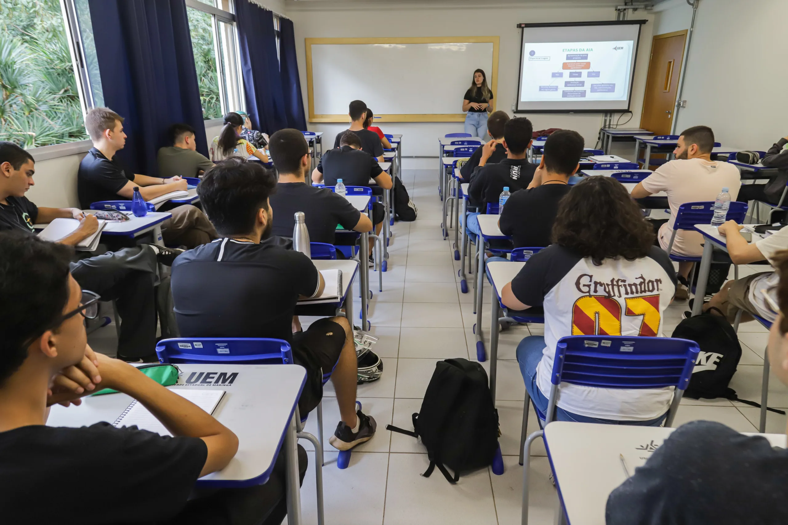 Sala de aula da Universidade Estadual de Maringá (UEM). Foto: Roberto Dziura Jr/AEN