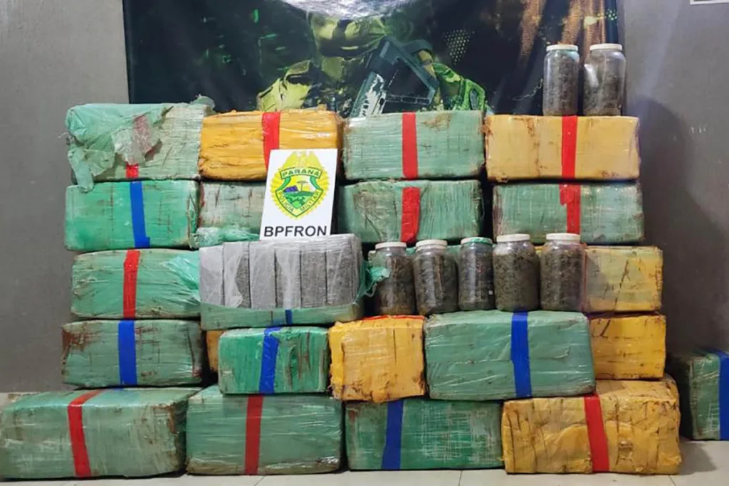 Operação Protetor: Ação da PMPR em Cruzeiro do Oeste resulta em apreensão de veículo roubado e 883 kg de Maconha
Foto: SESP