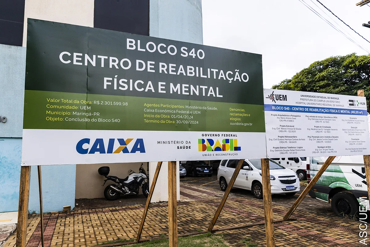 Obra na Universidade Estadual de Maringá (UEM)