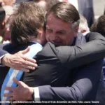 Presidente da Argentina, Javier Milei e o ex-presidente Jair Bolsonaro (PL) na Conferência de Ação Política Conservadora (CPAC)