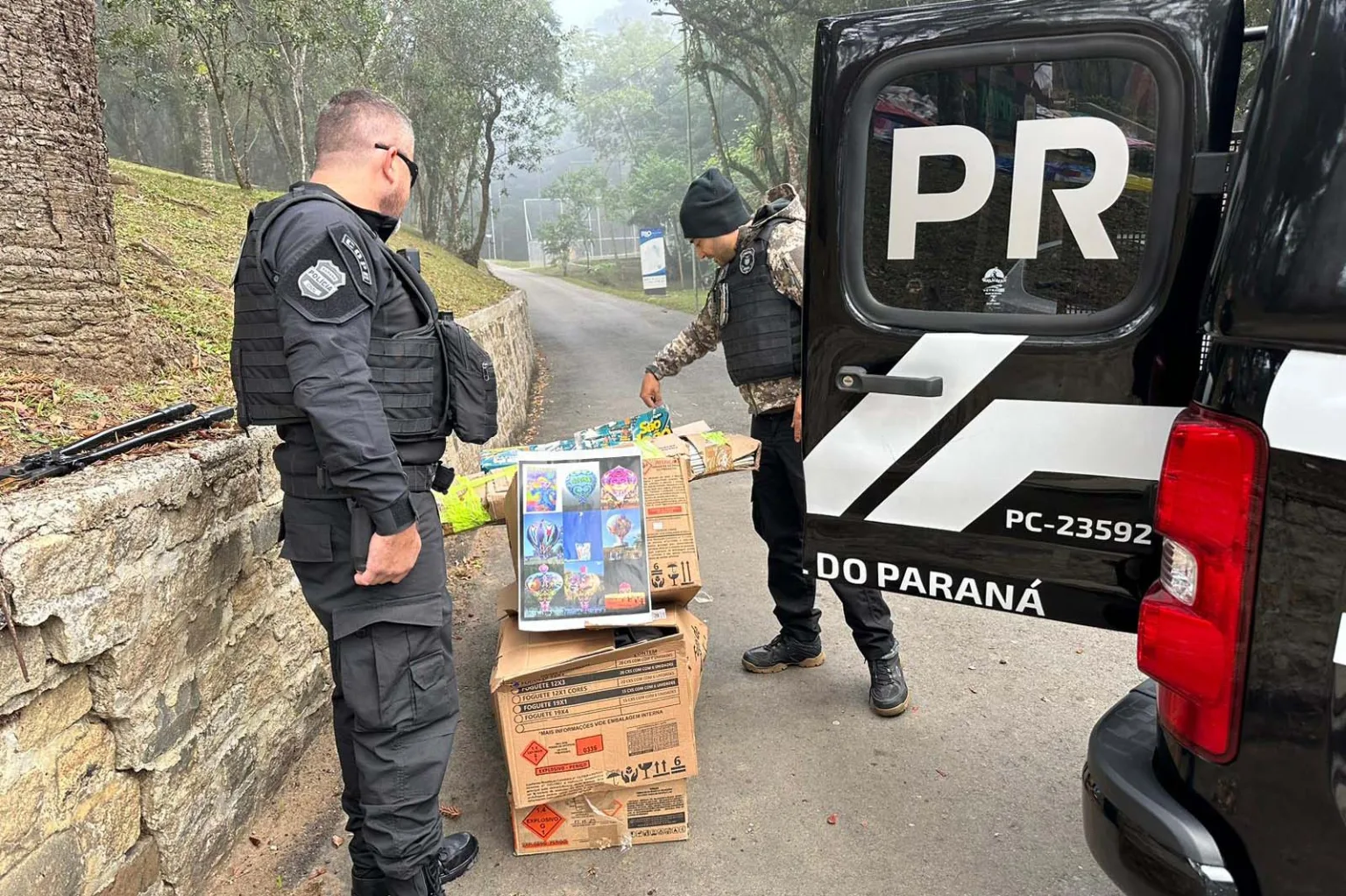 PCPR prende quatro por soltura de balões que chegavam a custar mais de R$ 20 mil Foto: PCPR