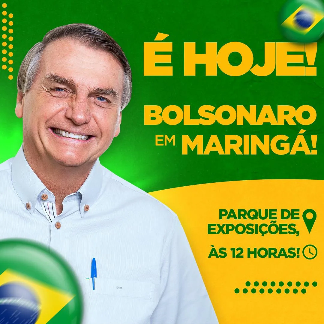 É hoje! Bolsonaro em Maringá