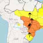 Alerta laranja para tempestades