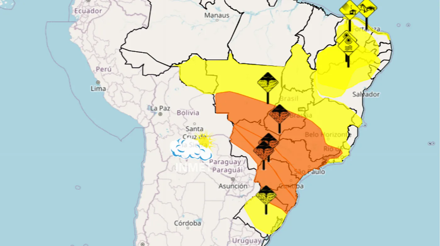 Alerta laranja para tempestades